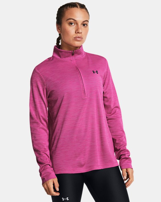Women's UA Tech™ Textured ½ Zip, Pink, pdpMainDesktop image number 0